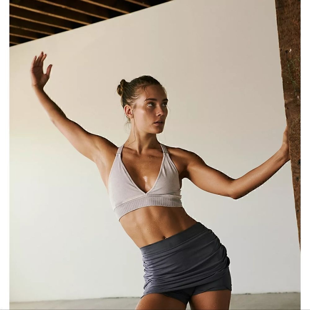 Free People Plunge Bra Ice Grey XS/S